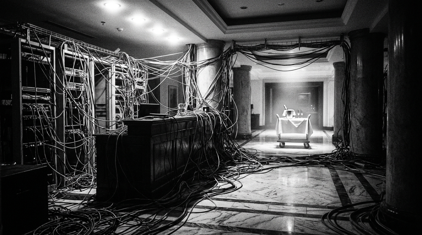 Hotel AI Spent $750 Billion Learning to Fire People. It Still Can't Sell a Room Upgrade.